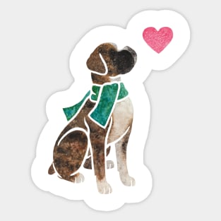 Watercolour Boxer dog Sticker